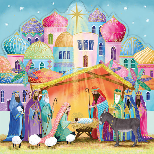 Christmas Cards - Colourful Nativity